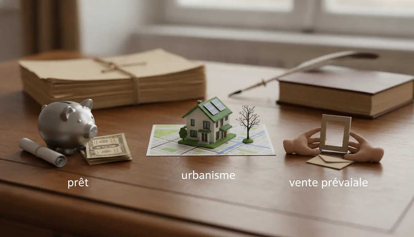 Conditions suspensives : prêt, urbanisme, vente préalable